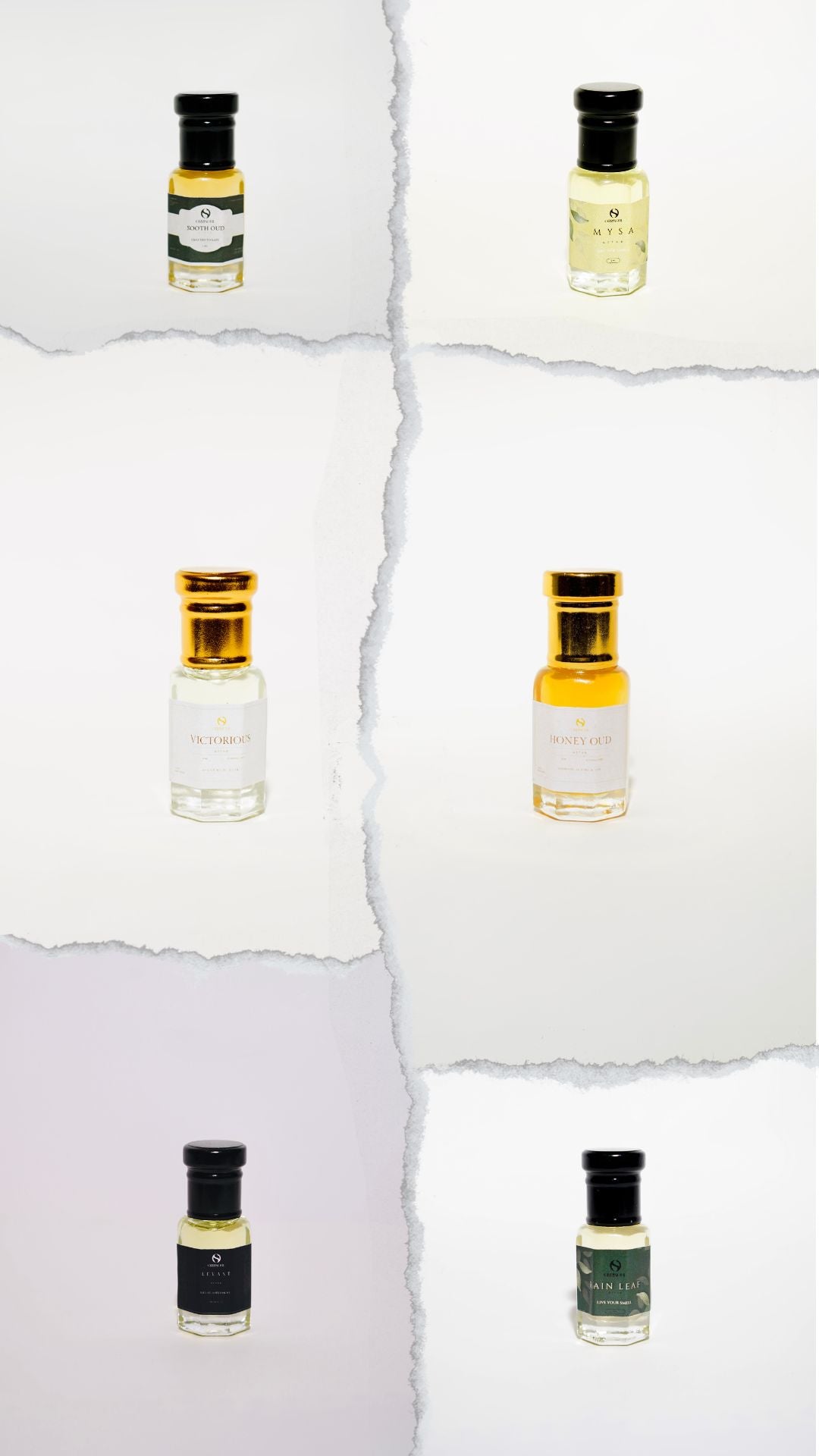 THE SOUL SERIES BY ORRISOUL - ATTARS|PACK OF 6 |  Non Alcoholic Roll-On Attar Perfume Collection for Men & Women Long-Lasting Fragrance Set Gift Hamper for Him & Her Ideal for All Occasions 6 Bottles of 5.5ml Each