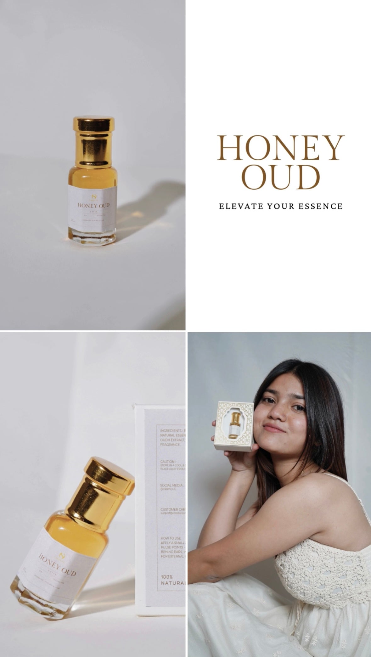 Honey Oud – Premium Unisex Attar | Long-Lasting Oil-Based Perfume (5ml Roll-on)